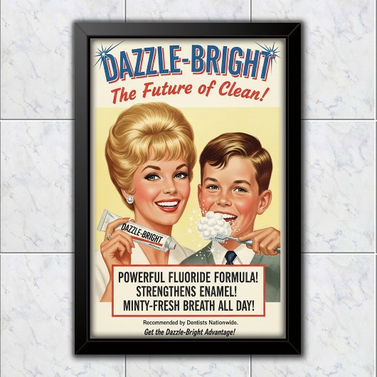 Poster 1965 Vintage Dazzle-Bright Toothpaste Advertising