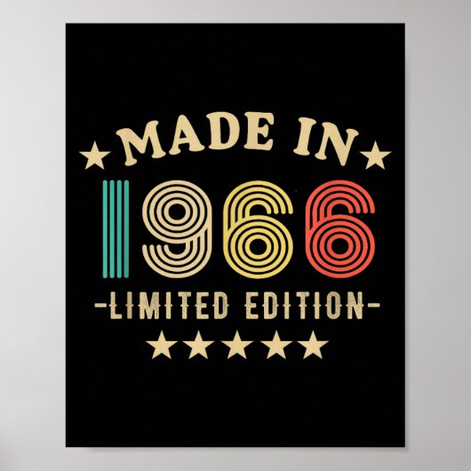 Poster 1966 60th Birthday,funny Retro 2026 Gift Him,dad,f (Devant)