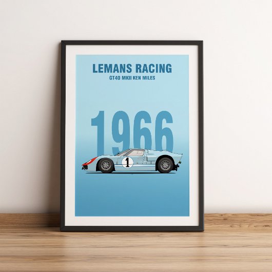 POSTER 1966 GT40 MK2