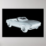Poster 1967 Chevy Camaro RS Muscle Car Pop Art<br><div class="desc">1967 Chevy Camaro RS convertible muscle voiture pop art moderne image.</div>
