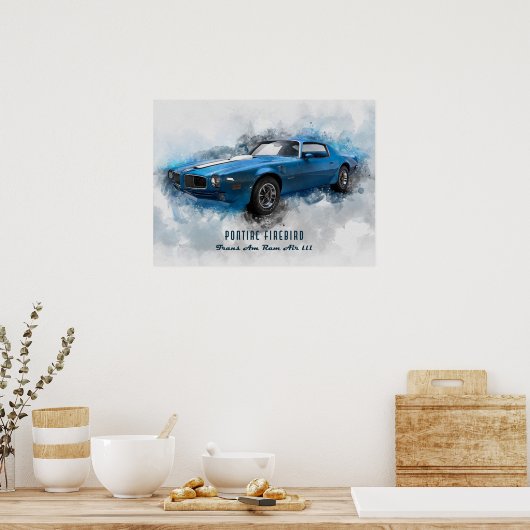 Poster 1970 Pontiac Firebird Trans Am Ram Air III (Cuisine)
