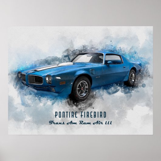 Poster 1970 Pontiac Firebird Trans Am Ram Air III (Devant)