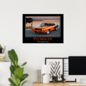 Poster 1971 Plymouth Hemi Cuda - Muscle Car (Bureau à domicile)