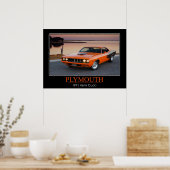 Poster 1971 Plymouth Hemi Cuda - Muscle Car (Cuisine)