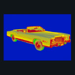 Poster 1975 Cadillac Eldorado Convertible Pop Art<br><div class="desc">Vintage 1975 Cadillac Eldorado Image pop art convertible.</div>