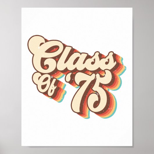 Poster 1975 Cl Réunion Rétro Cl De 75 Lycée (Devant)