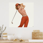 Poster 1980's Golf Fashion - Art Print (Cuisine)