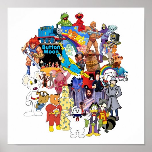 Poster 1980s Retro Throwback Mashup Souvenirs 80s Enfants (Devant)