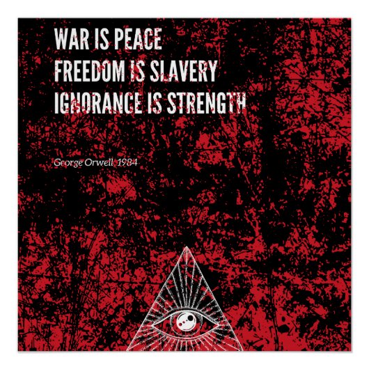 Poster 1984 George Orwell War (Devant)
