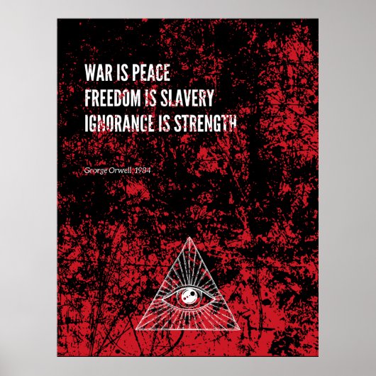 Poster 1984 George Orwell War (Devant)