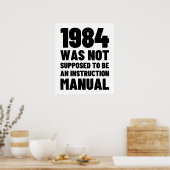 Poster 1984 N'était pas censé être un manuel d'instructio (Cuisine)