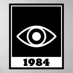 Poster 1984 Orwellien Big Brother vous regarde