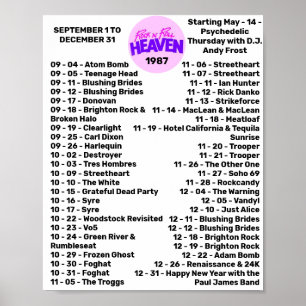 POSTER 1987 - ROCK'N'ROLL HEAVEN (PARTIE 3)