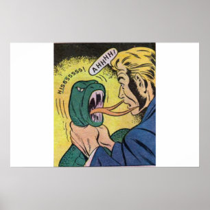 Poster 1990 Horreur BD vintage classique et rétro