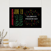 Poster 19 juin 1865 Feu d'artifice d'histoire noire (Cuisine)