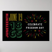 Poster 19 juin 1865 Feu d'artifice d'histoire noire (Devant)