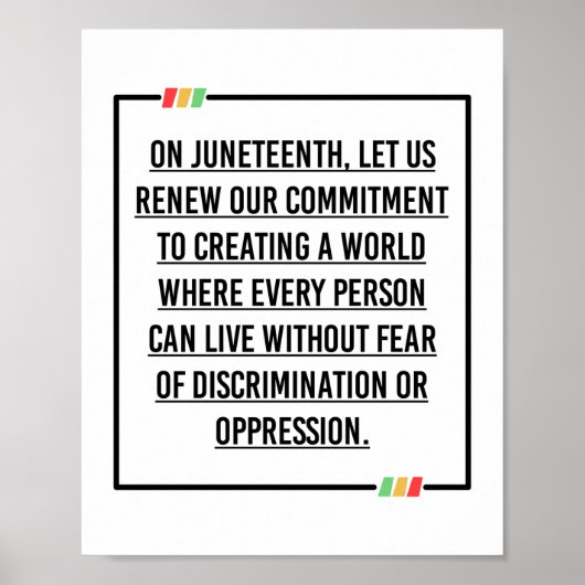 Poster 19°, Liberté des Afro-Américains. (Devant)