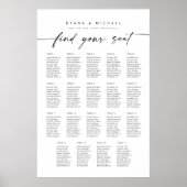 Poster 19 Tables Modernes Trouvez Votre Siège Carte De Si (Devant)