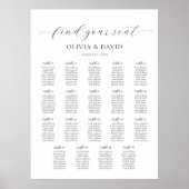Poster 19 Tables Trouvez Simplement Votre Siège Carte De  (Devant)