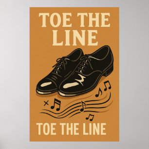 Poster 19, Toe the Line, Vintage