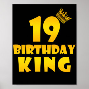 Poster 19e anniversaire Cadeau pour 19 ans Anniversaire R