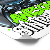 Poster 19e Anniversaire Jeu Niveau 19 Déverrouillé Awesom (Coin)