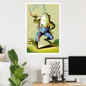 Poster 19e C. Fumeurs de tuyaux Grenouille (Bureau à domicile)