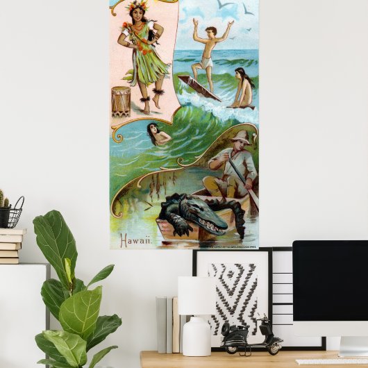 Poster 19e C. Hawaii (Bureau à domicile)