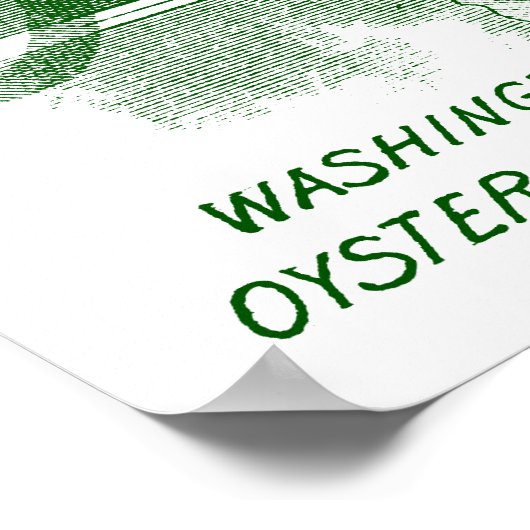 Poster 19e C. Huîtres, vert (Coin)