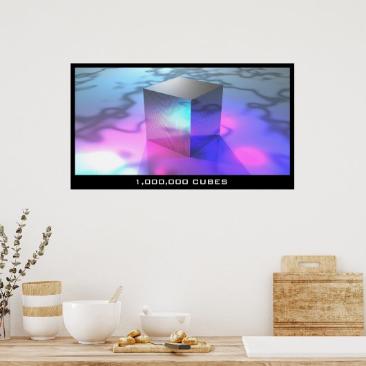 Poster 1 000 000 cubes (Cuisine)