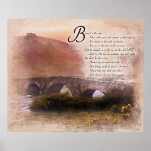 Poster 1:1 de psaumes - 3 Blessed est l'homme -