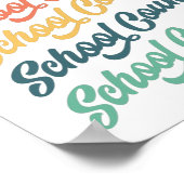 Poster 1/2- Retour À L'École Vintage Conseiller (Coin)