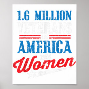 Poster 1,6 Million Femmes Vétérans Jour des Vétérans Jour
