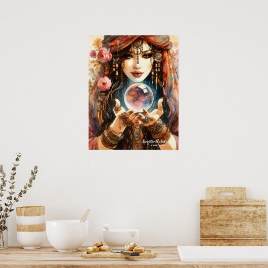 Poster *~* 1 A100 Lecteur Psychique Gypsy Crystal Pall (Cuisine)