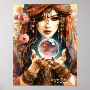 Poster *~* 1 A100 Lecteur Psychique Gypsy Crystal Pall