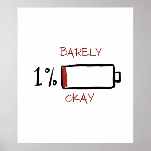 Poster 1% Barely Okay Battery Life (Devant)