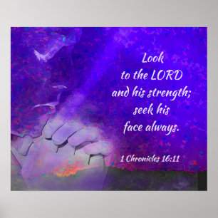 Poster 1 Chroniques 16:11 Regardez le Seigneur