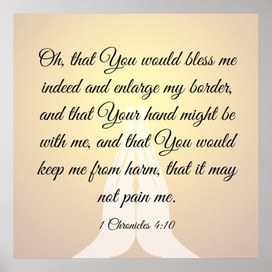 Poster 1 Chroniques 4:10 (Devant)