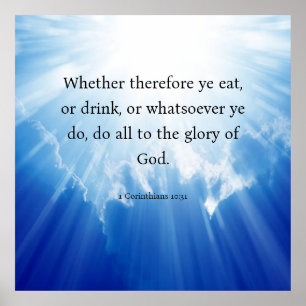 Poster 1 Corinthiens 10:31