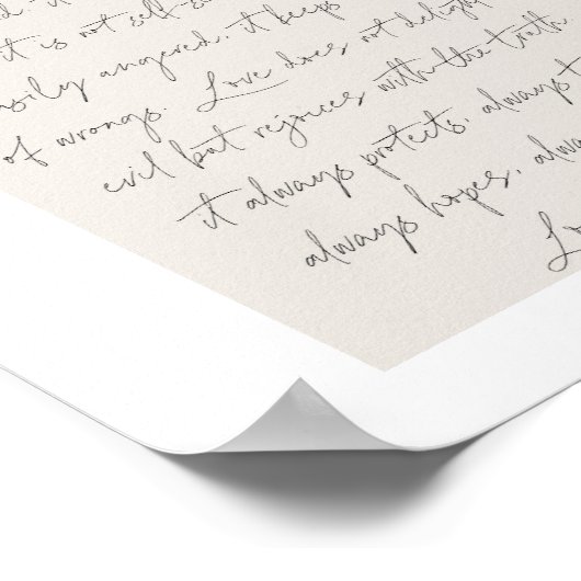 Poster 1 Corinthiens 13 (Coin)