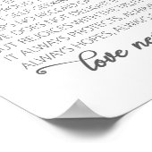 Poster 1 Corinthiens 13:4-8 L'amour est patient rose Magn (Coin)