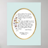 Poster 1 Corinthiens 13, Chapitre d'amour Écriture chréti (Devant)