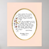 Poster 1 Corinthiens 13, Chapitre d'amour Écriture chréti (Devant)