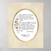 Poster 1 Corinthiens 13, Chapitre d'amour Écriture chréti (Devant)