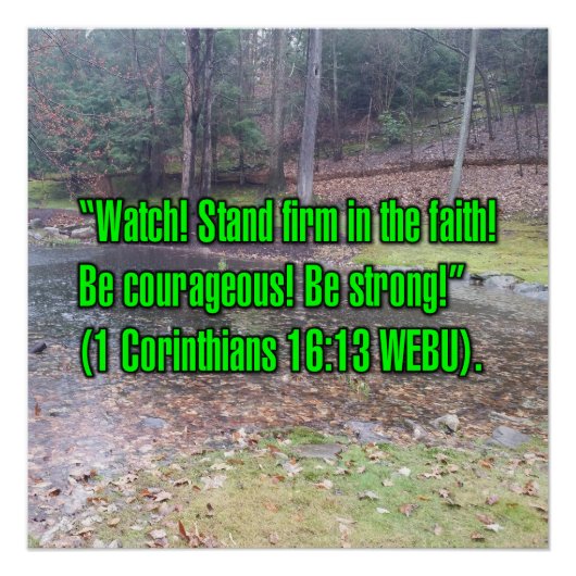Poster 1 Corinthiens 16:13 WEBU (Devant)