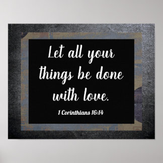 Poster 1 Corinthiens 16:14 — Art Print