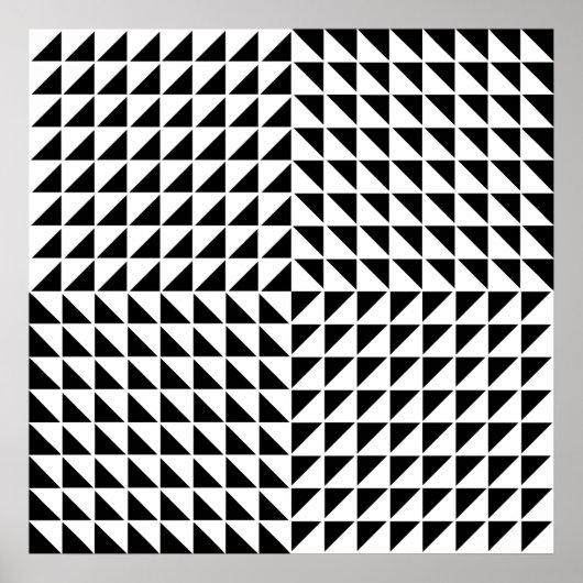 Poster #1 Illusion optique du Motif triangle noir et blan (Devant)