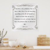Poster 1 Jean 5:14-15 (Cuisine)