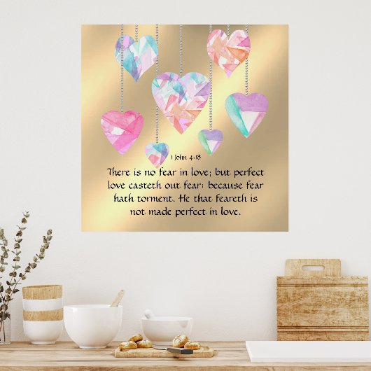 Poster 1 John 4:18 (Cuisine)