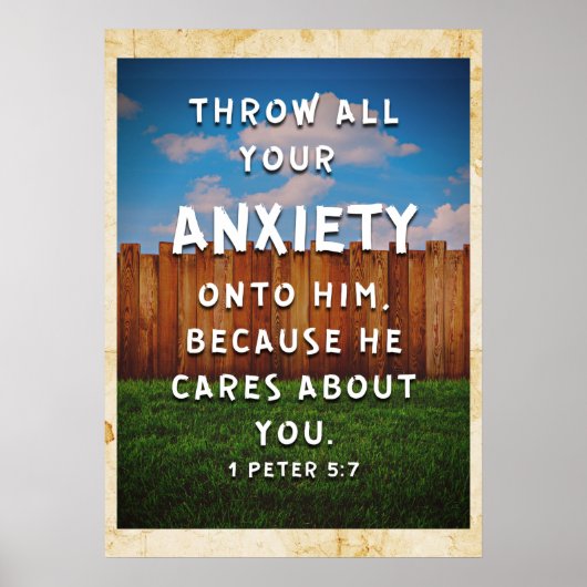 Poster 1 peter 5:7 (Devant)